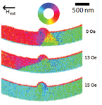 DPC Results showing the pinning of a magnetic domain wall