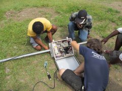 Preparing the base station for installation.